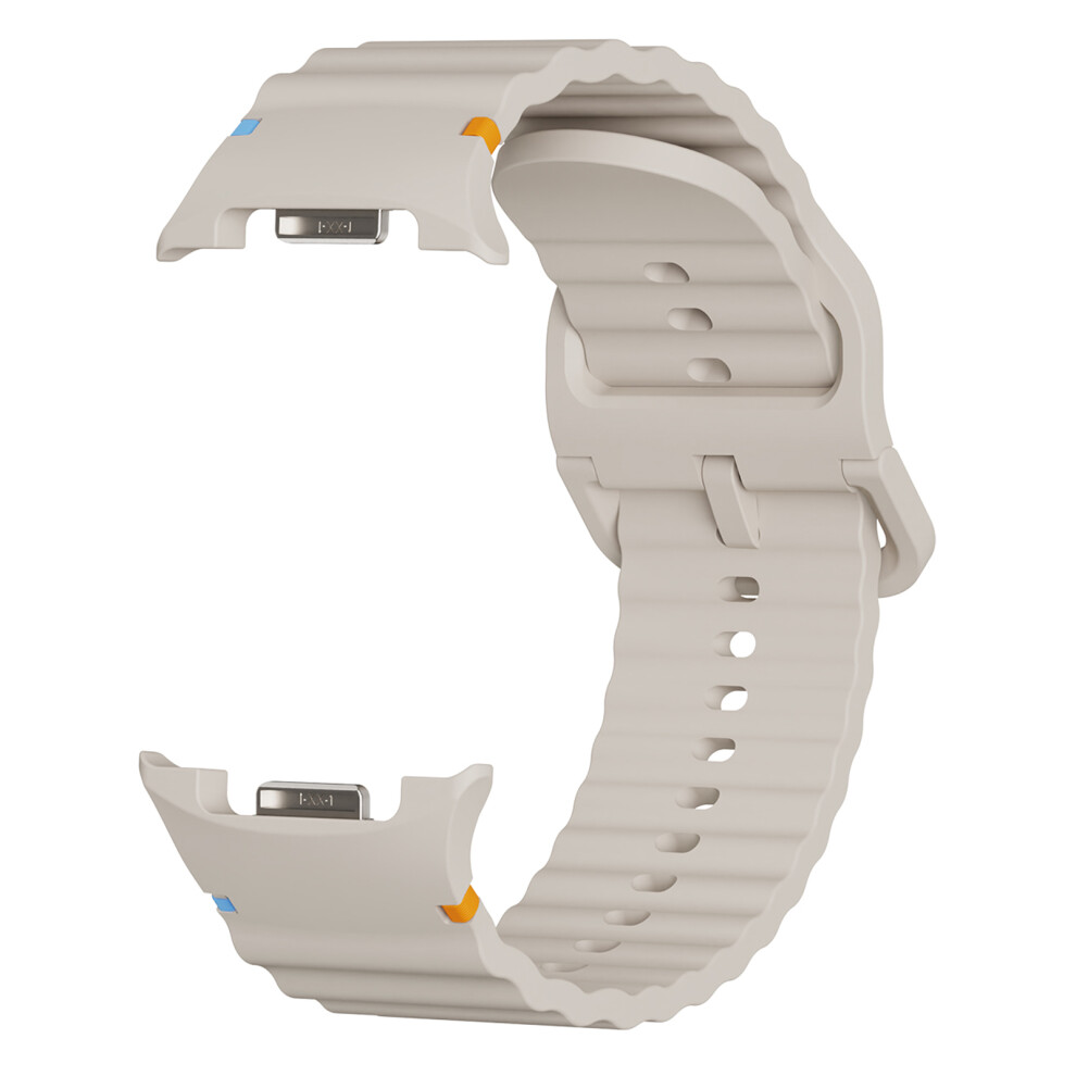 (Starlight) Silicone Watch Band For Samsung Galaxy Watch8 44Mm / 40Mm / Watch8 Classic 46Mm Wave Shape Wrist Strap 6914285184413