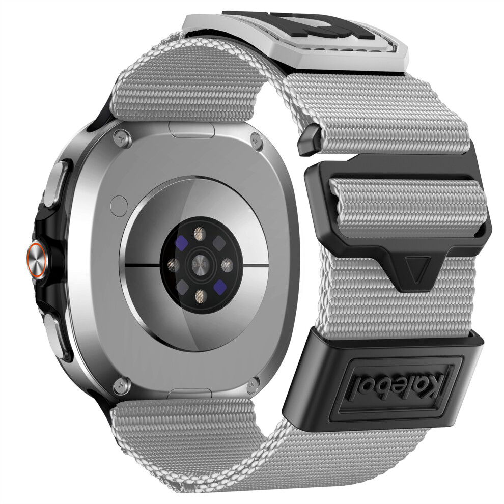 (Grey) Wrist Strap for Samsung Galaxy Watch8 44mm / 40mm / Watch8 Classic 46mm Braided Nylon Sport Watch Band-image-OPC-PMCTMRJ-NEW