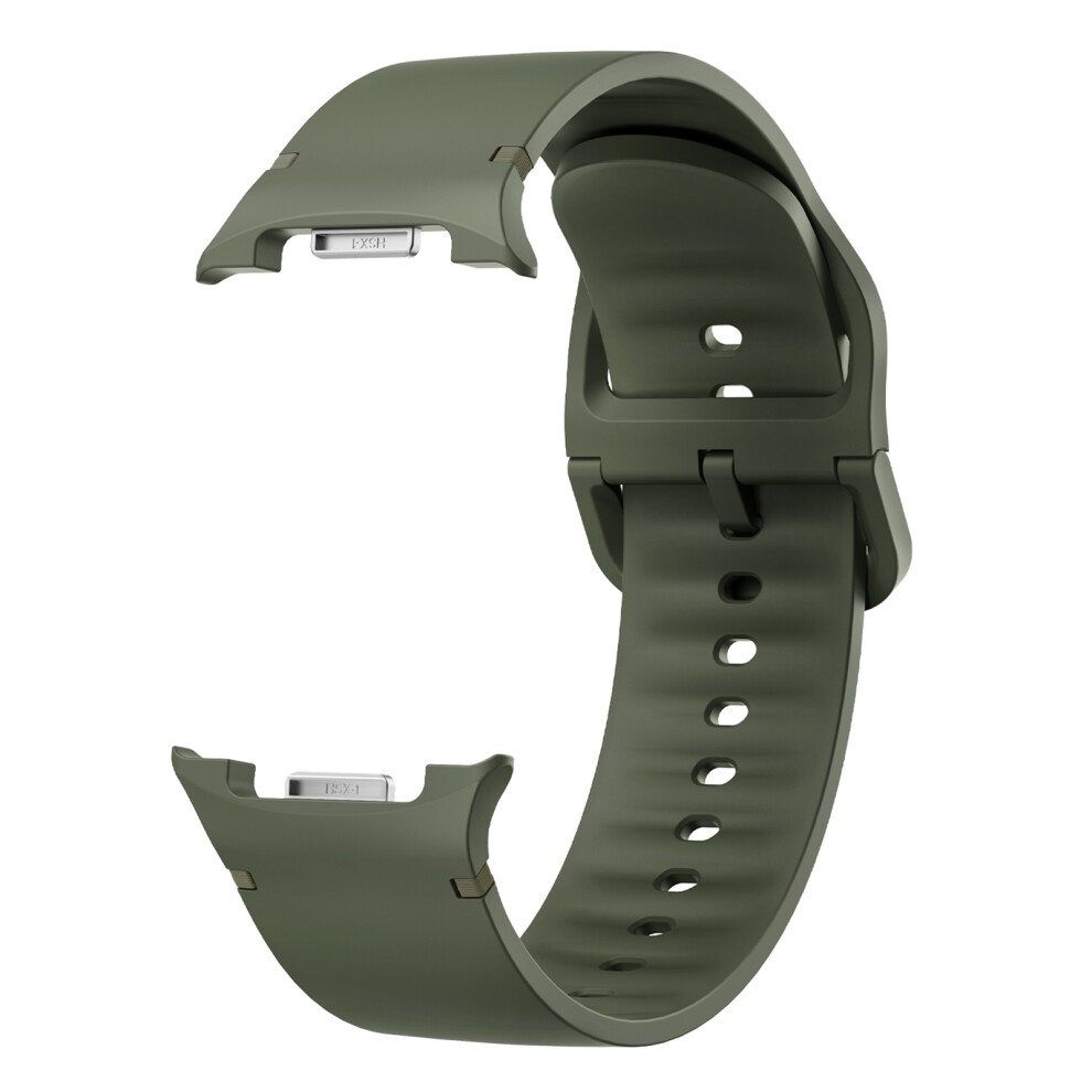 (Army ) Silicone Watch Band For Samsung Galaxy Watch8 44Mm / 40Mm / Watch8 Classic 46Mm Solid Color Wrist Strap Green 6914280543703