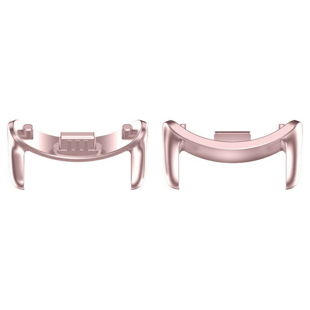 (Rose ) 1 Pair Watch Band Adapter For Xiaomi Smart Band 9 / 8 Stainless Steel Connector, 14Mm Width Pink 6914280987521