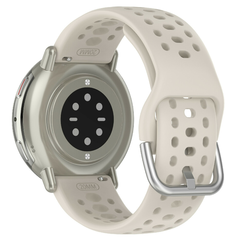 (Starlight) For Huami Amazfit Active 2 Square (A2434) Watch Band Holes Design Breathable Silicone Strap 6914280593388