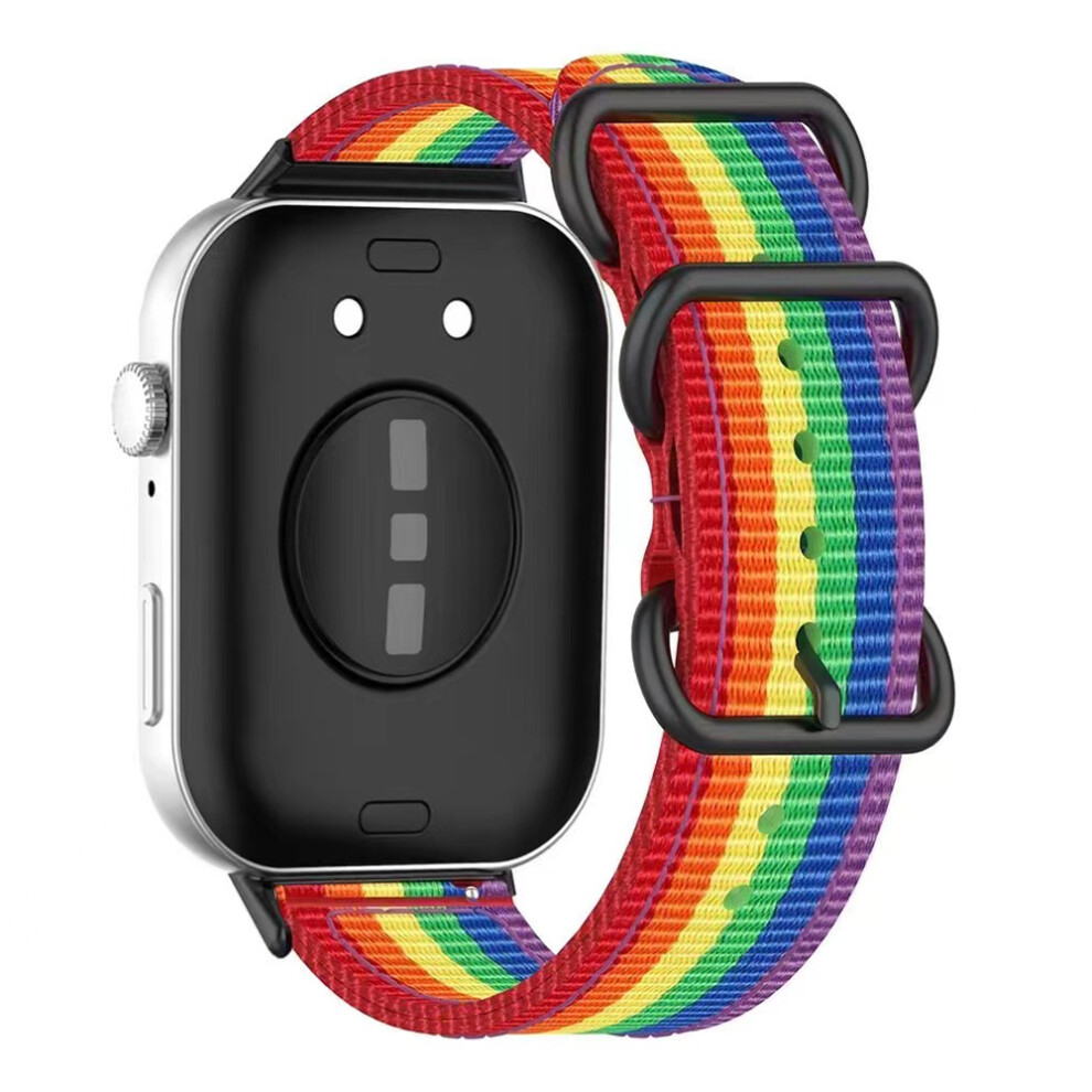 (Rainbow Color) Watch Strap For Huawei Watch Fit 4 Pro / Fit 4 / Fit 3 Nylon Adjustable Wrist Band 6914287036901