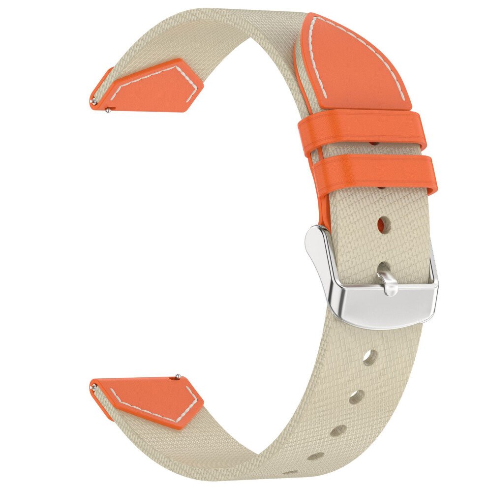 (Starlight / ) For Huawei Watch Gt 5 41Mm Watch Strap 18Mm Nylon + Leather Adjustable Wrist Band Orange 6914284992842