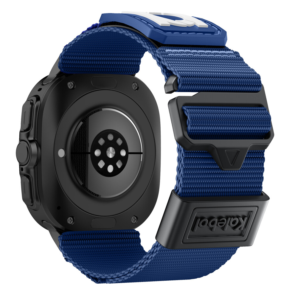 (Blue) For Samsung Galaxy Watch Ultra 47Mm Braided Nylon Wrist Strap Sport Watch Band Blue 6914288617680