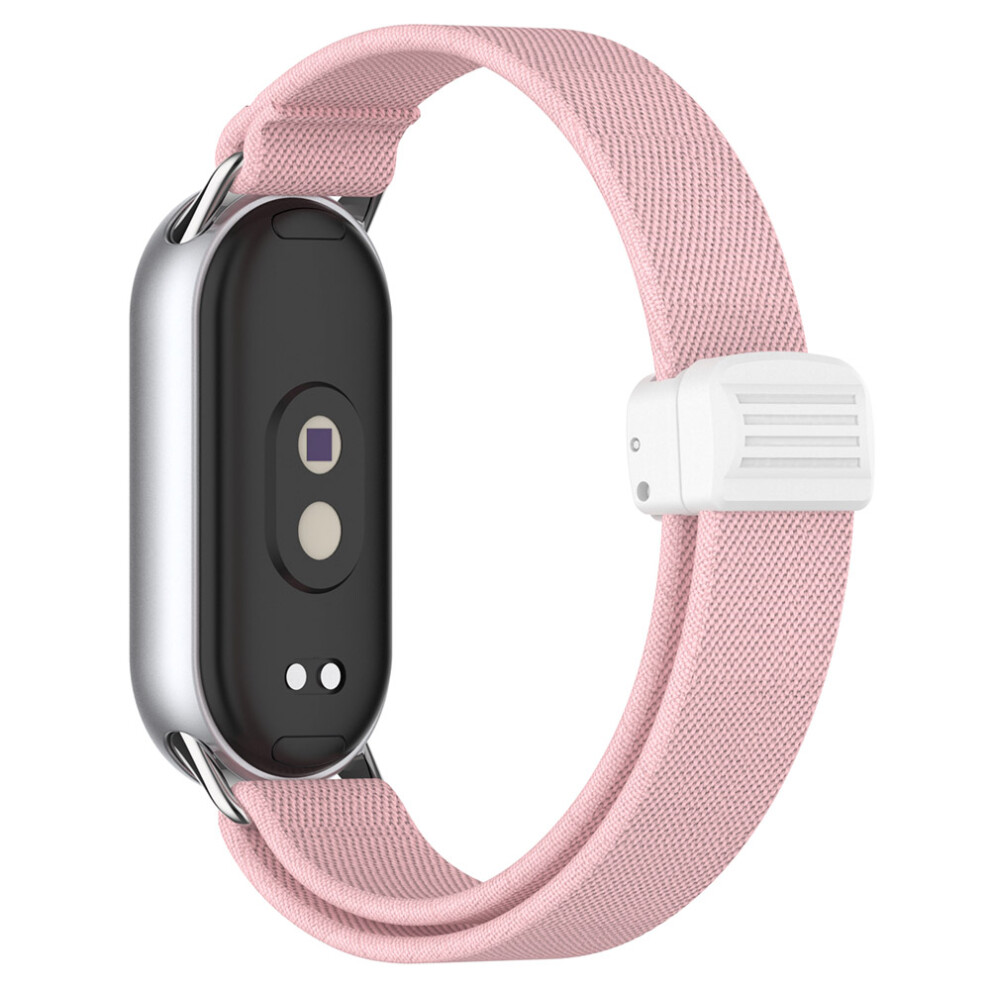 (Light Pink) Nylon Watch Strap for Xiaomi Smart Band 10 / 9 / 9 NFC / 8 Magnetic Clasp Adjustable Wristband-image-OPC-PMCTMGP-NEW