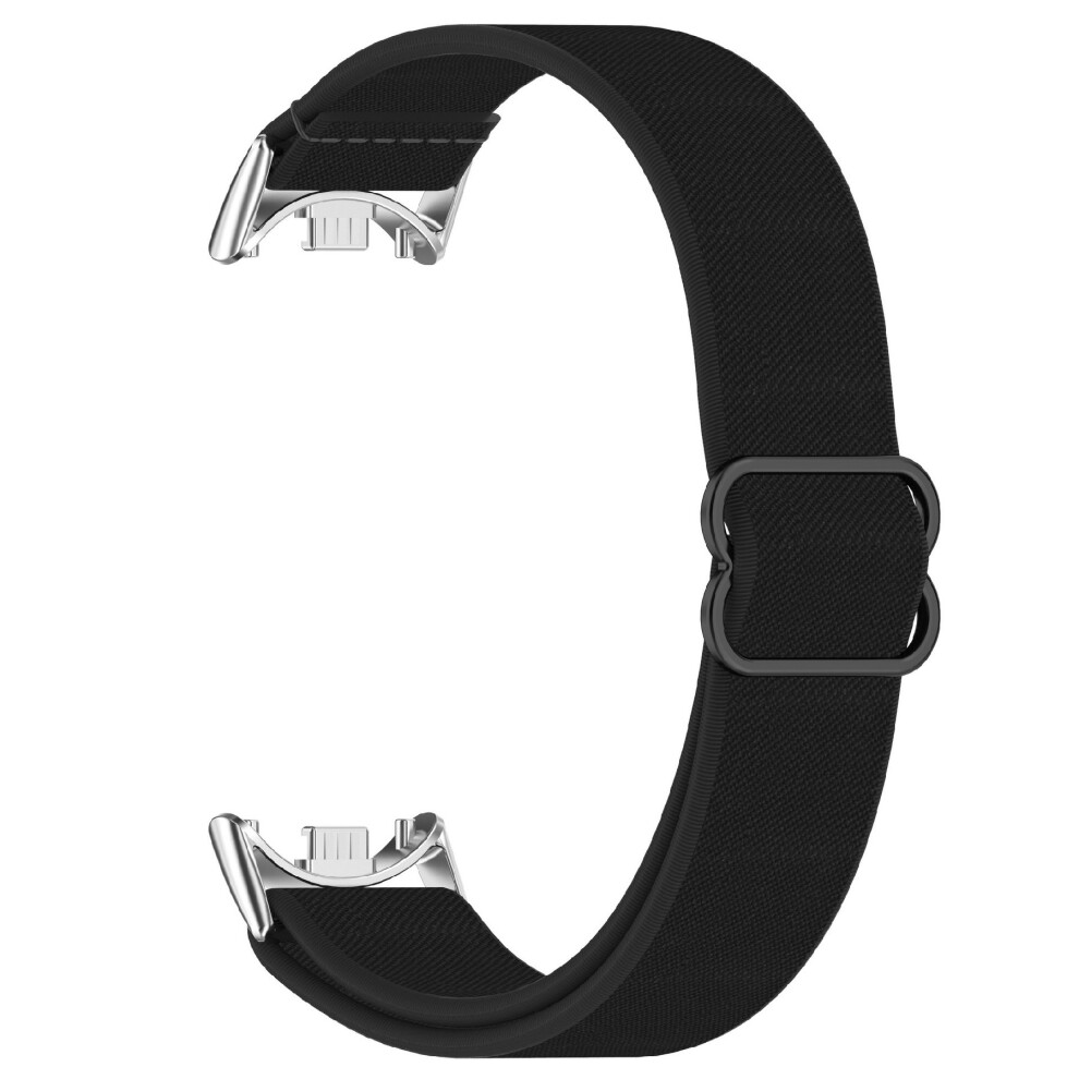 (Black) Watch Band For Xiaomi Smart Band 10 / 9 / 8 Elastic Woven Nylon Wrist Strap Black 6914283820443