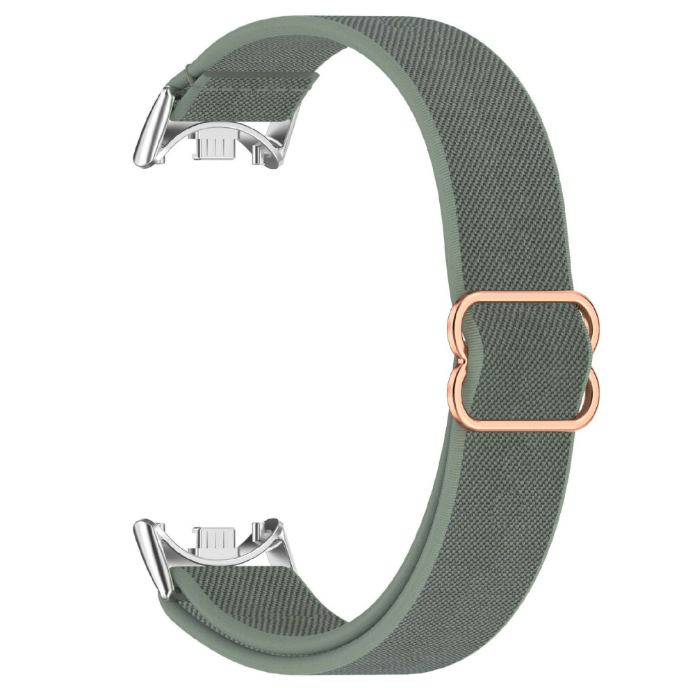 (Green) Watch Band For Xiaomi Smart Band 10 / 9 / 8 Elastic Woven Nylon Wrist Strap Green 6914286873460