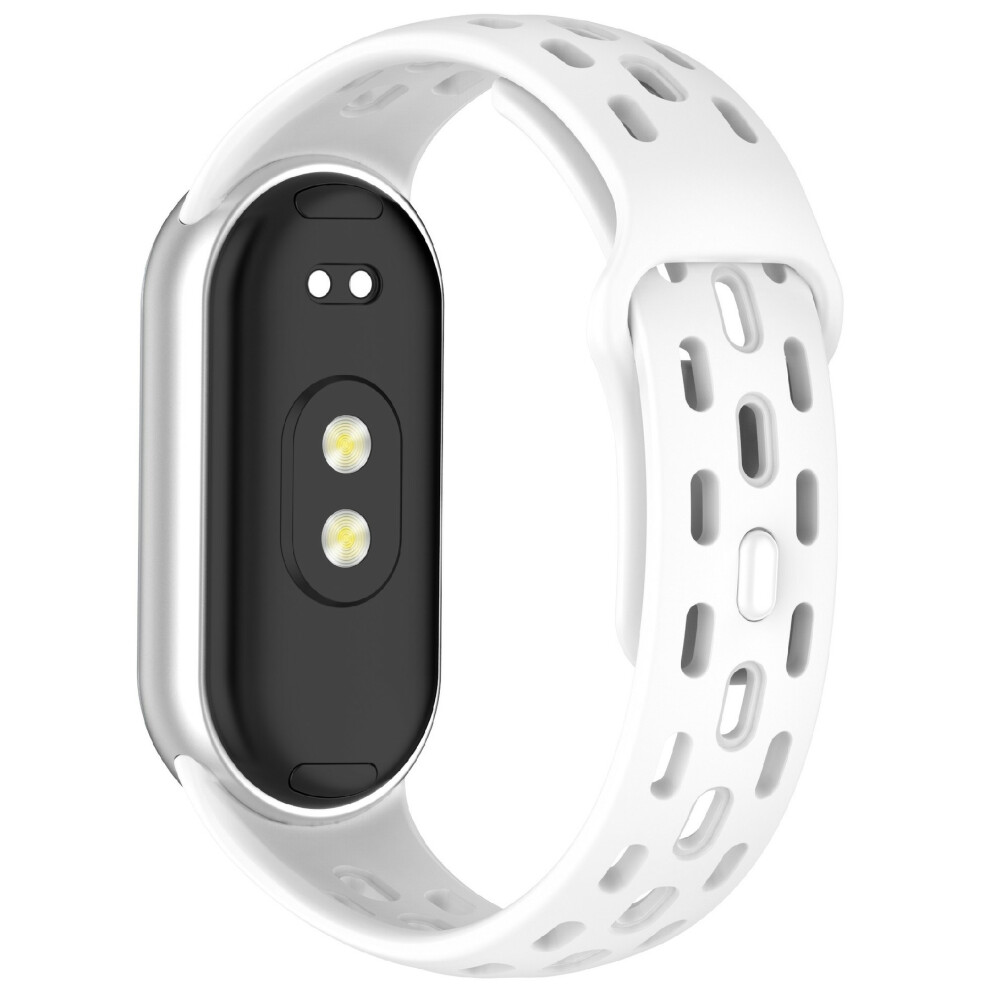 (White) Watch Band For Xiaomi Smart Band 10 / 9 / 8 Holes Design Adjustable Tpu Strap White 6914284518882