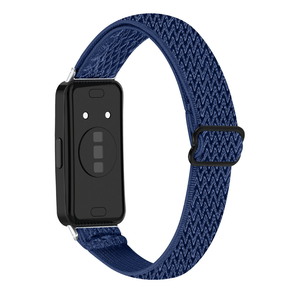 (Midnight Blue) For Huawei Band 10 / 9 / 8 Adjustable Nylon Watch Band Wave Design Elastic Wrist Strap-image-OPC-PMCTP2M-NEW