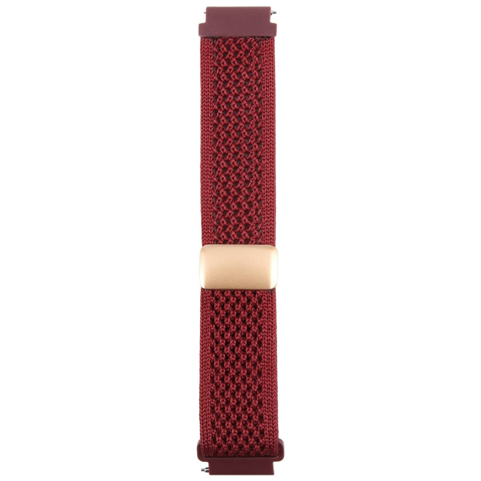 (Wine ) 22Mm Watch Strap For Huawei Watch Gt 5 Pro / Gt 5 / Gt 4 / Watch 4 / Samsung Galaxy Watch3 45Mm / Huami Amazfit Gtr 4 46Mm Nylon Red 6914288501118