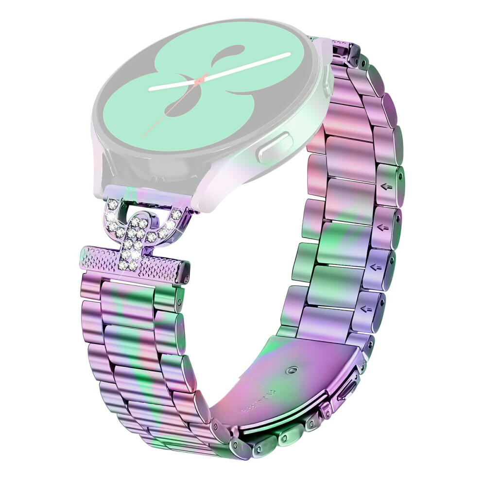 (Colorful) Colored Watch Strap For Huami Amazfit Gts 2E Metal Band D-Shape Rhinestones Decor 6914283767212