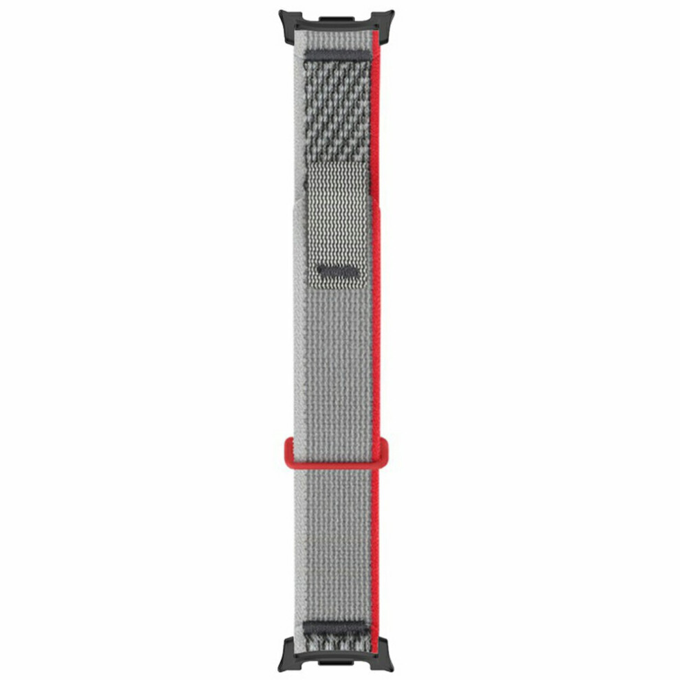 (Red / Grey) Nylon Watch Strap For Samsung Galaxy Watch8 44Mm / 40Mm / Watch8 Classic 46Mm Loop Fastener Wrist Band With Metal Connectors Red,Grey 6914282715535