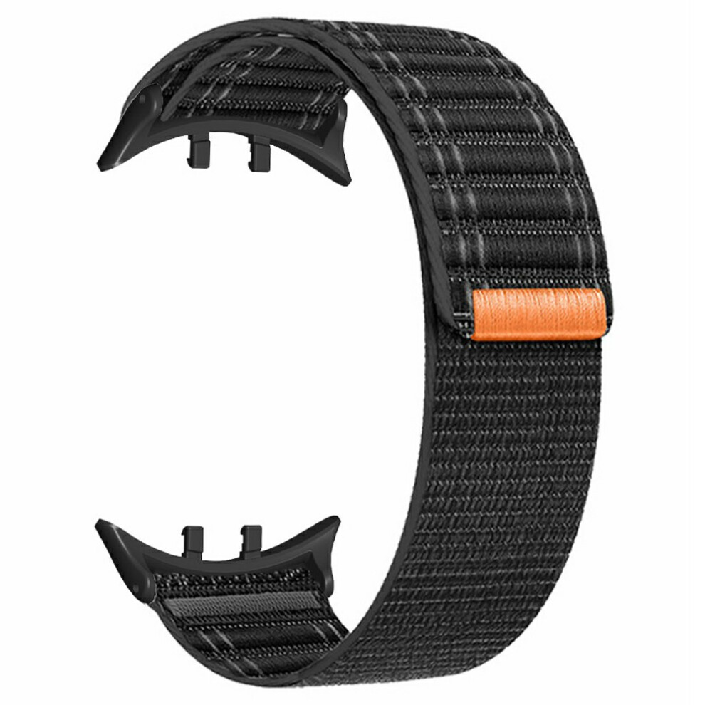 (Black) For Vivo Watch 5 / Iqoo Watch 5 Watch Band Wave Pattern Nylon Strap With Connectors Black 6914288767866