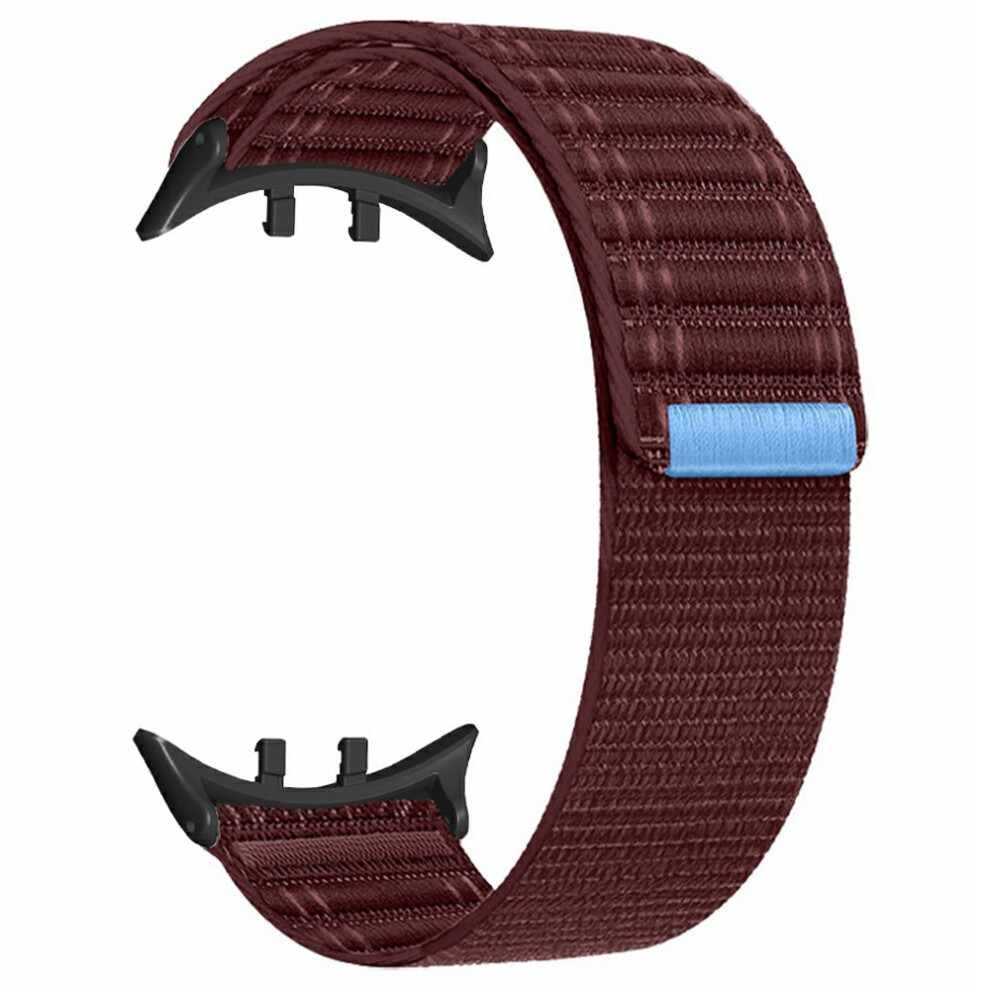 (Wine Red) For Vivo Watch 5 / Iqoo Watch 5 Watch Band Wave Pattern Nylon Strap With Black Connectors Black,Red 6914288815963