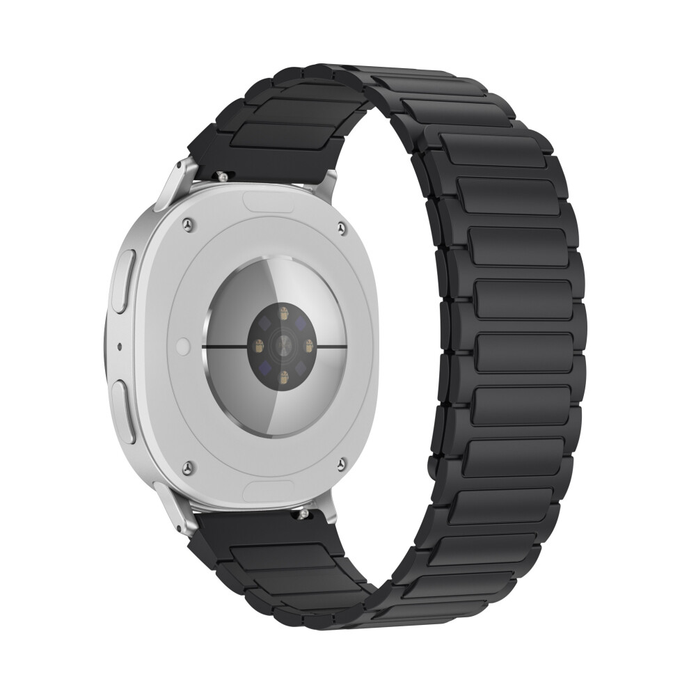 (Black) Silicone Strap For Samsung Galaxy Watch8 44Mm / 40Mm / Watch8 Classic 46Mm Magnetic Watch Band Black 6914288703062