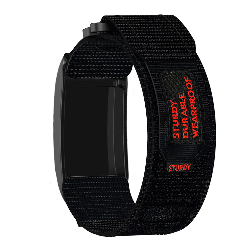 (Black) Watch Band For Whoop 5.0 Life Mg / 5.0 Peak / 5.0 One / 5.0 / 4.0 Nylon Magic Tape Strap Black 6914282189572