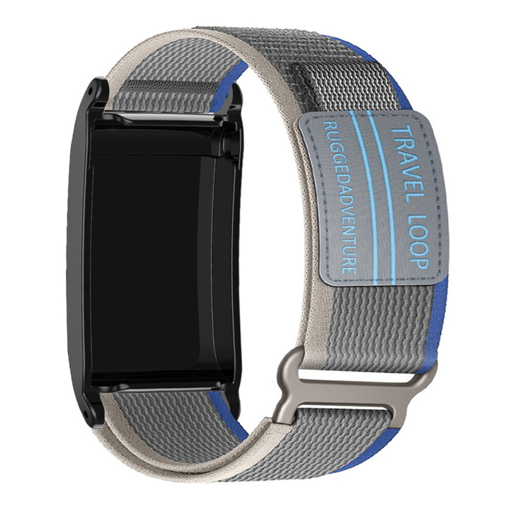 (Blue / Grey) Nylon Strap For Whoop 5.0 Life Mg / 5.0 Peak / 5.0 One / 5.0 / 4.0 Magic Tape Watch Band With Metal Buckle Blue,Grey 6914286658616