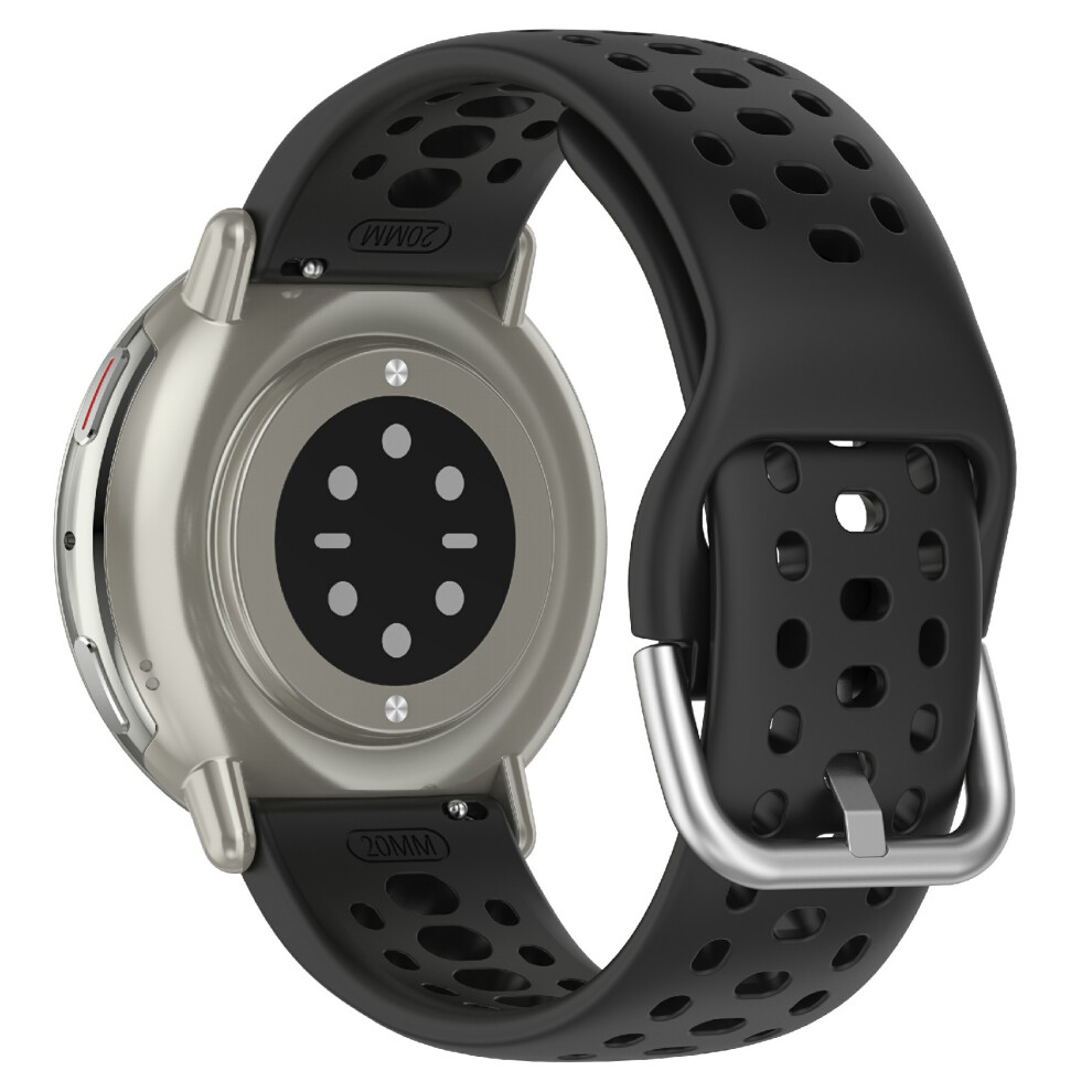 (Black) For Huami Amazfit Active 2 Square A2434 Replacement Watch Band 20Mm Width Silicone Strap Black 6914284944506