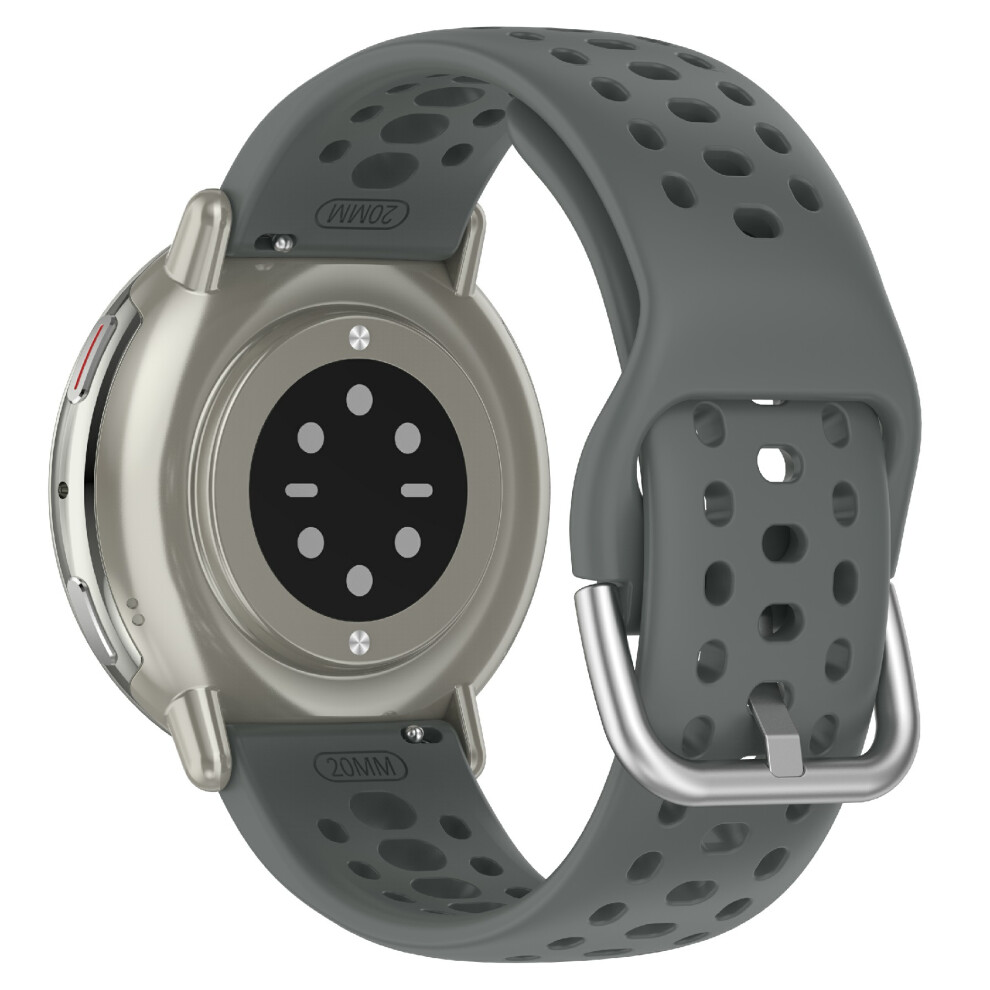(Dark ) For Huami Amazfit Active 2 Square A2434 Replacement Watch Band 20Mm Width Silicone Strap Grey 6914282980117