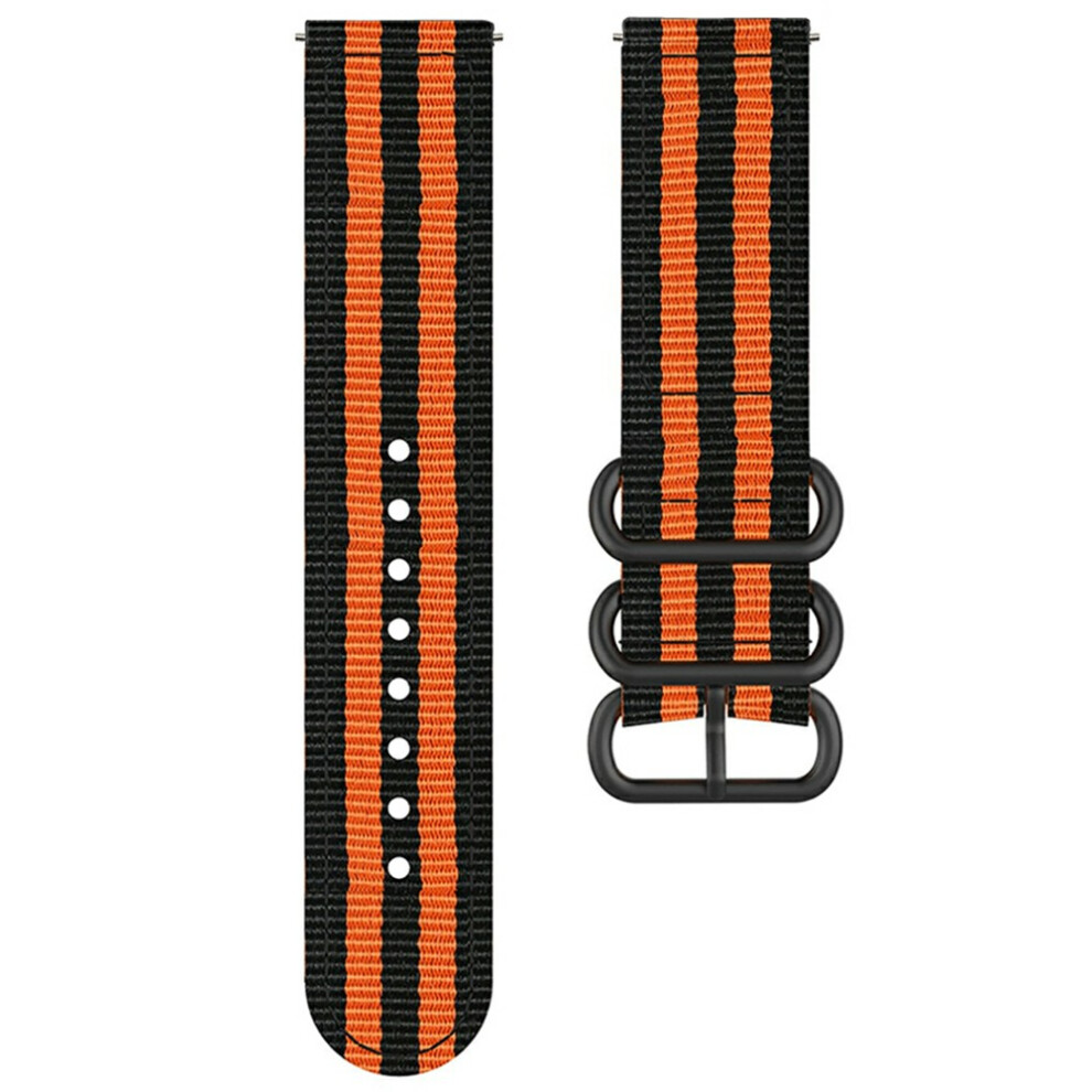 (Black / Orange) For Garmin Venu X1 Watch Strap Nylon Adjustable Wrist Band Orange,Black 6914284965556