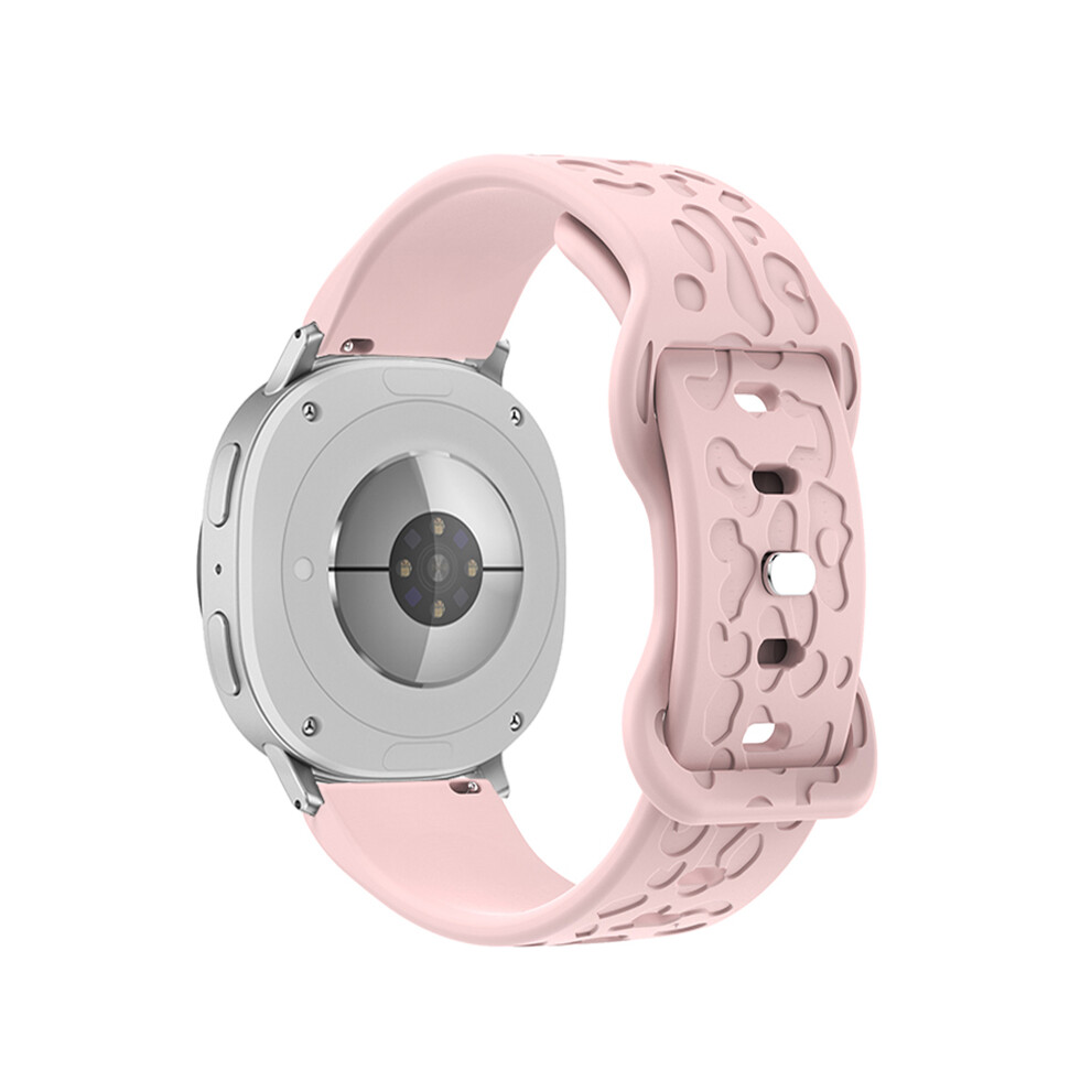 (Pink) Silicone Strap For Samsung Galaxy Watch8 Classic 46Mm / Watch8 44Mm / 40Mm Leopard Texture Watch Band Pink 6914280185897
