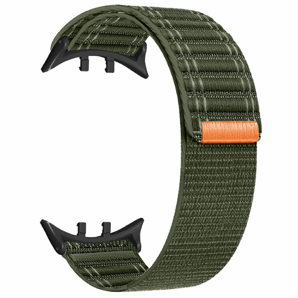 (Army Green) For Vivo Watch 5 / Iqoo Watch 5 Watch Band Wave Pattern Nylon Strap With Black Connectors Green,Black 6914281902196