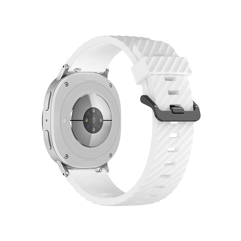 (White) Silicone Strap For Samsung Galaxy Watch8 Classic 46Mm / Watch8 44Mm / 40Mm Tire Pattern Watch Band White 6914286986764