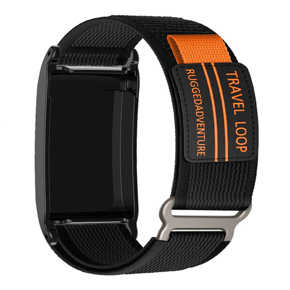 (Black) Nylon Strap For Whoop 5.0 Life Mg / 5.0 Peak / 5.0 One / 5.0 / 4.0 Magic Tape Watch Band With Metal Buckle Black 6914284548315
