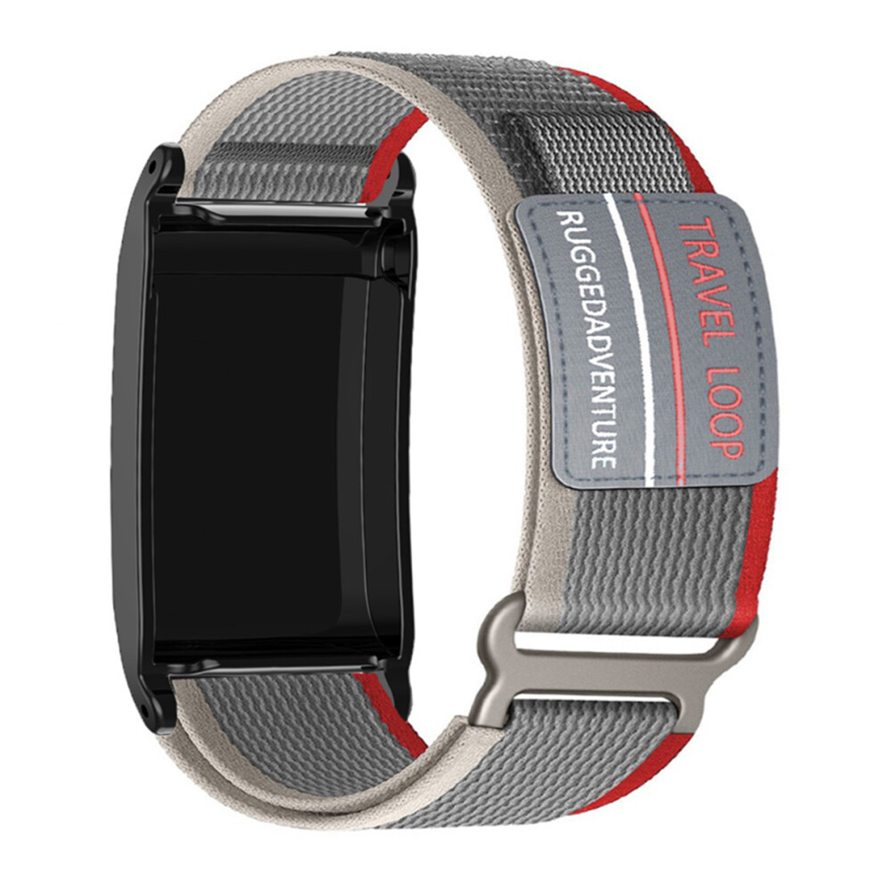 (Red / Grey) Nylon Strap For Whoop 5.0 Life Mg / 5.0 Peak / 5.0 One / 5.0 / 4.0 Magic Tape Watch Band With Metal Buckle Red,Grey 6914289489125