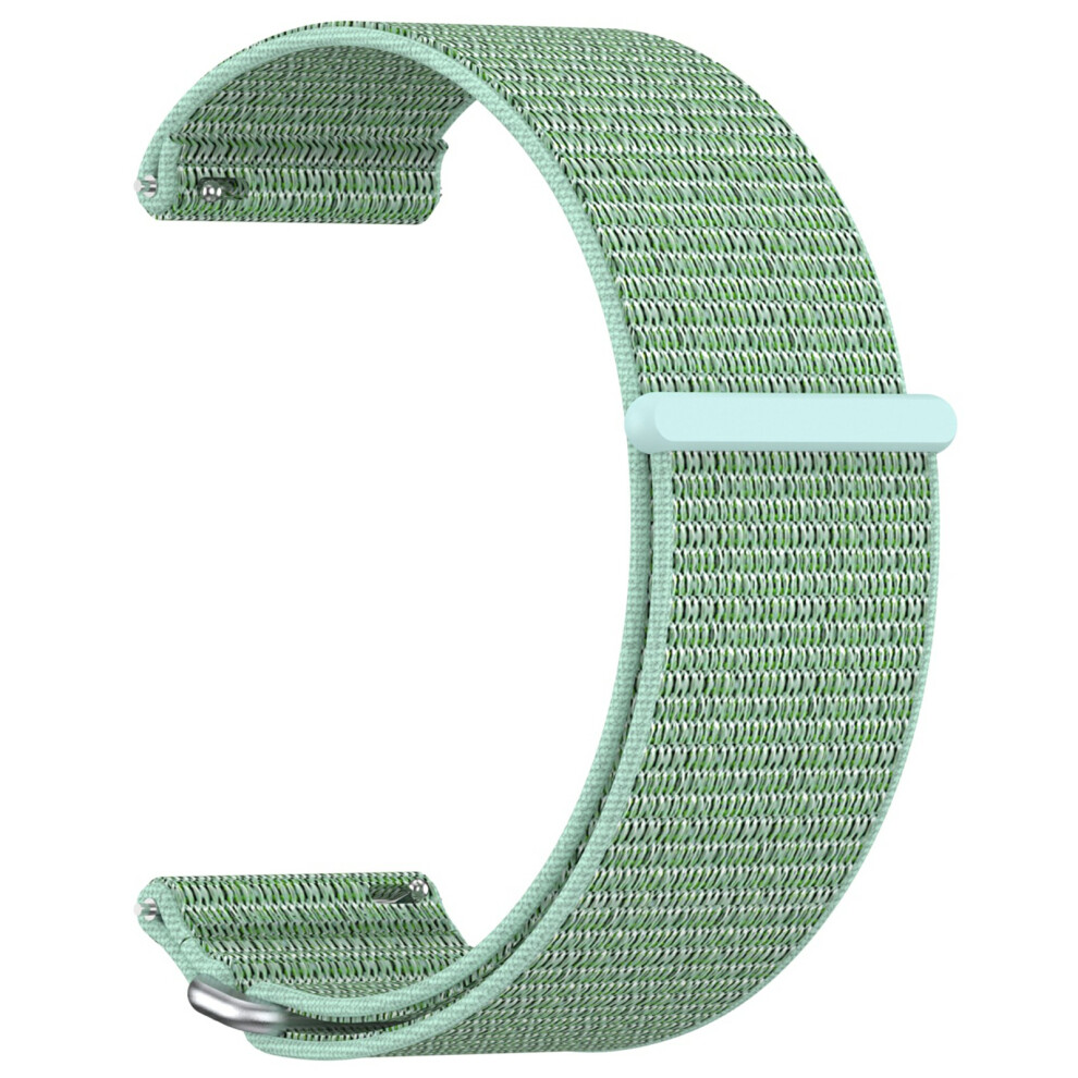 (Green) For Garmin Venu X1 Wrist Strap Magic Tape Nylon Loop Watch Band With Metal Ring Green 6914287306905
