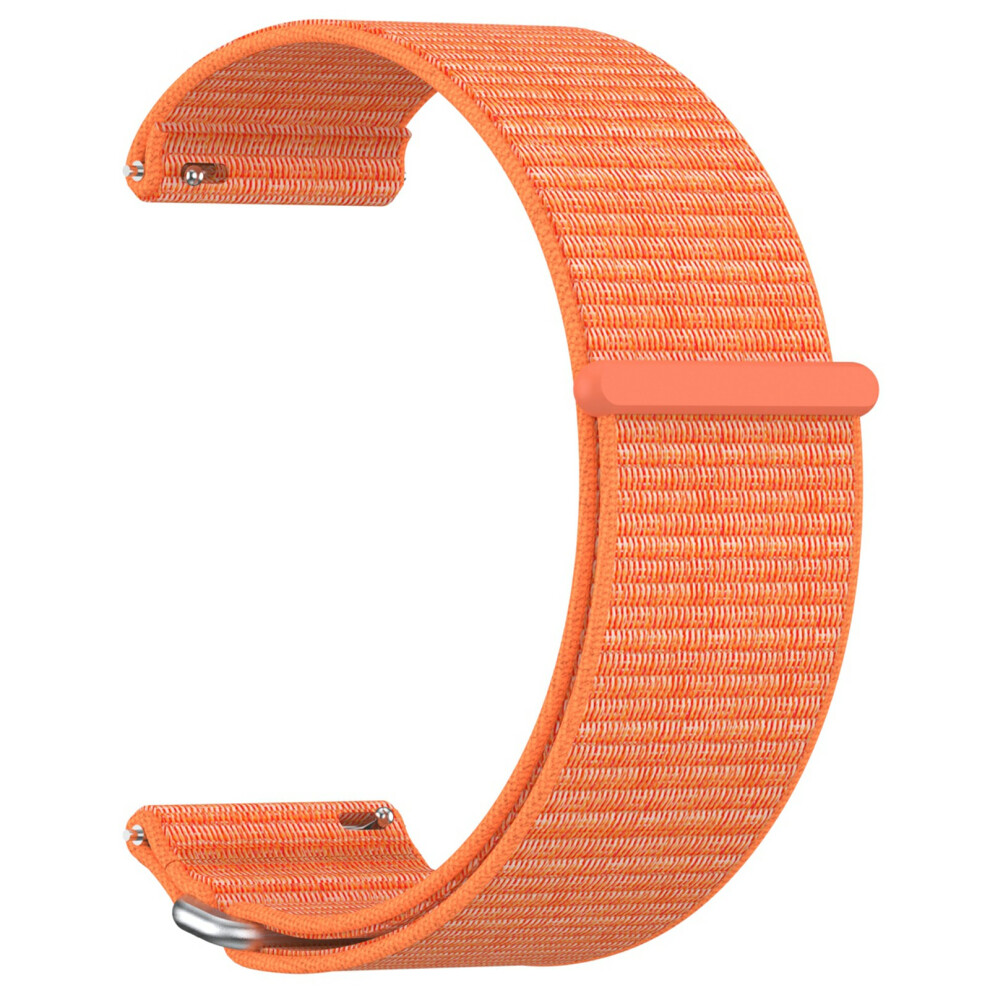 (Orange) For Garmin Venu X1 Wrist Strap Magic Tape Nylon Loop Watch Band With Metal Ring Orange 6914280359922
