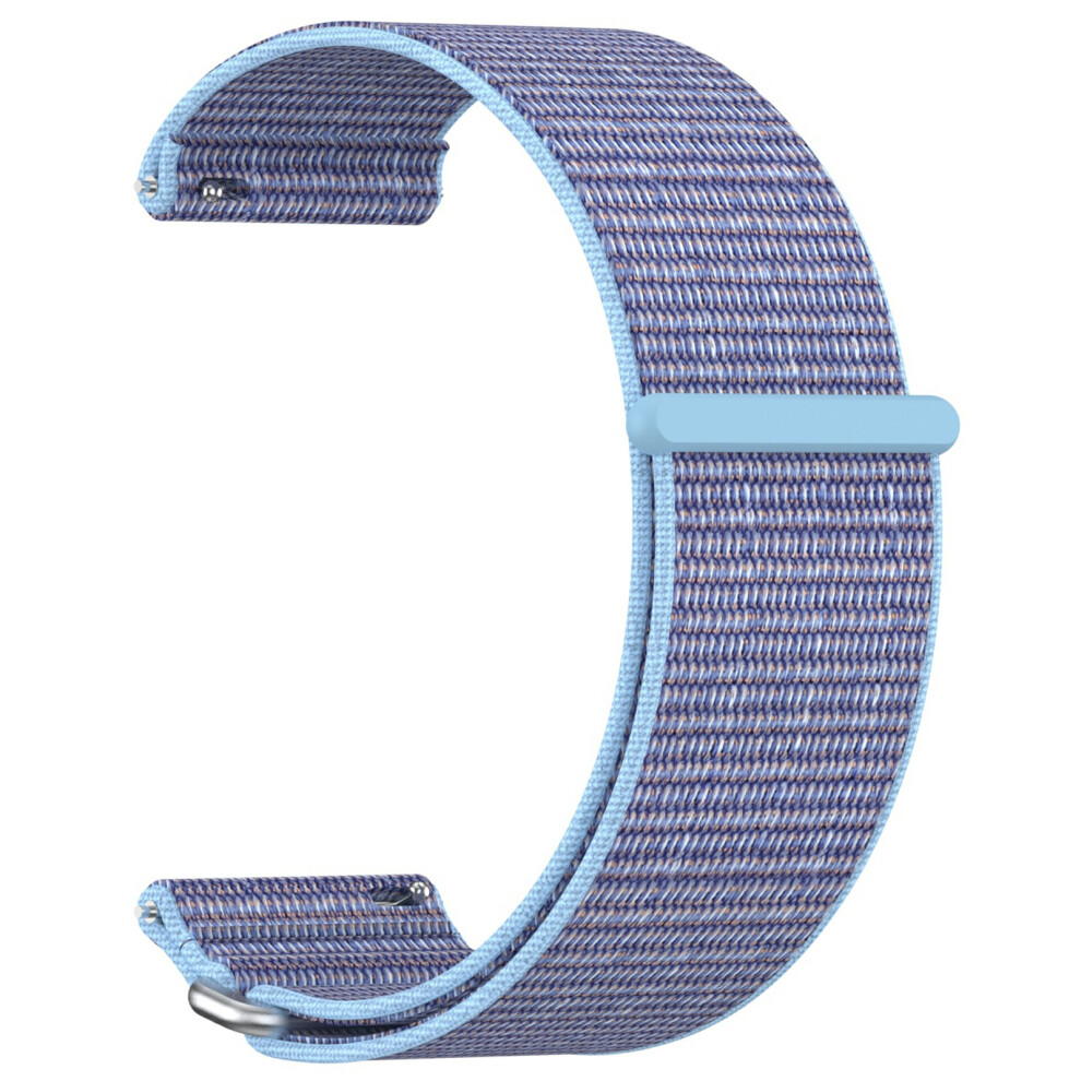 (Blue) For Garmin Venu X1 Wrist Strap Magic Tape Nylon Loop Watch Band with Metal Ring-image-OPC-PMCTQXV-NEW