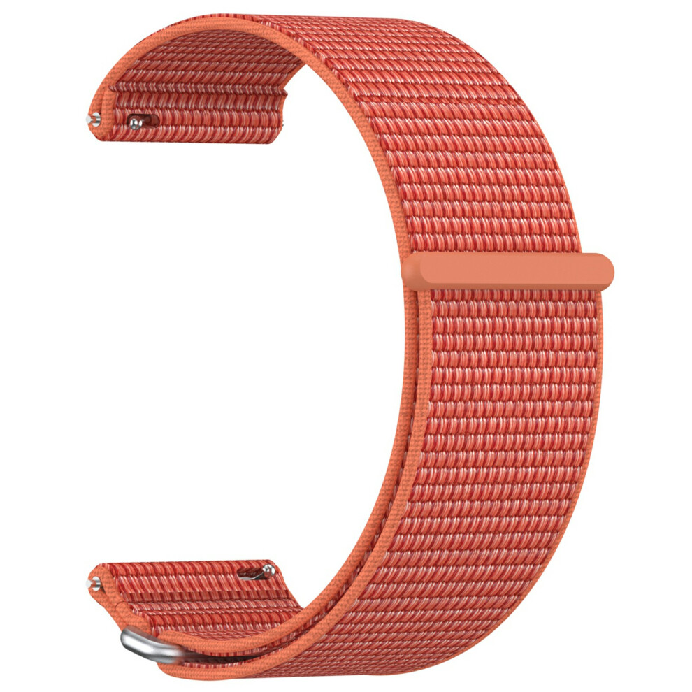 (Rose) For Garmin Venu X1 Wrist Strap Magic Tape Nylon Loop Watch Band With Metal Ring 6914287680760