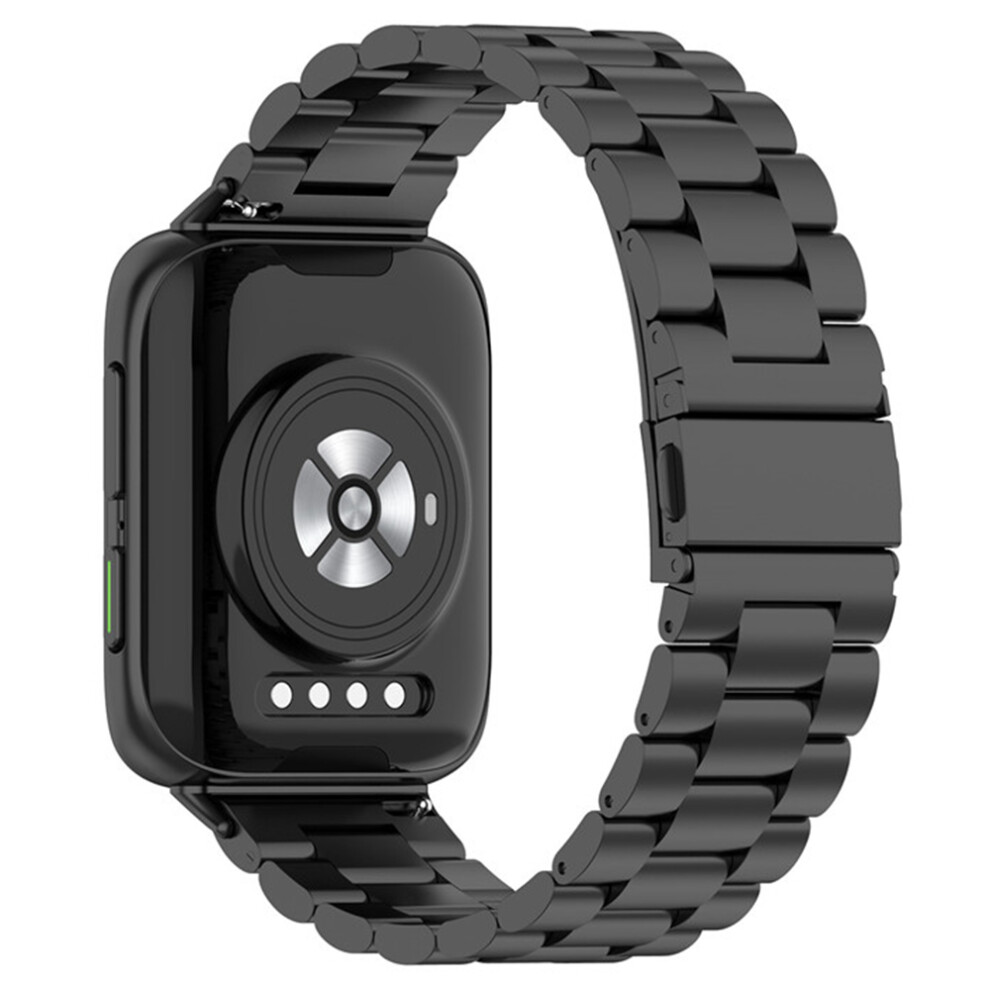 (Black) Watch Band for Oppo Watch 46mm Titanium Alloy 3-Bead Wrist Strap-image-OPC-PMCTQZZ-NEW