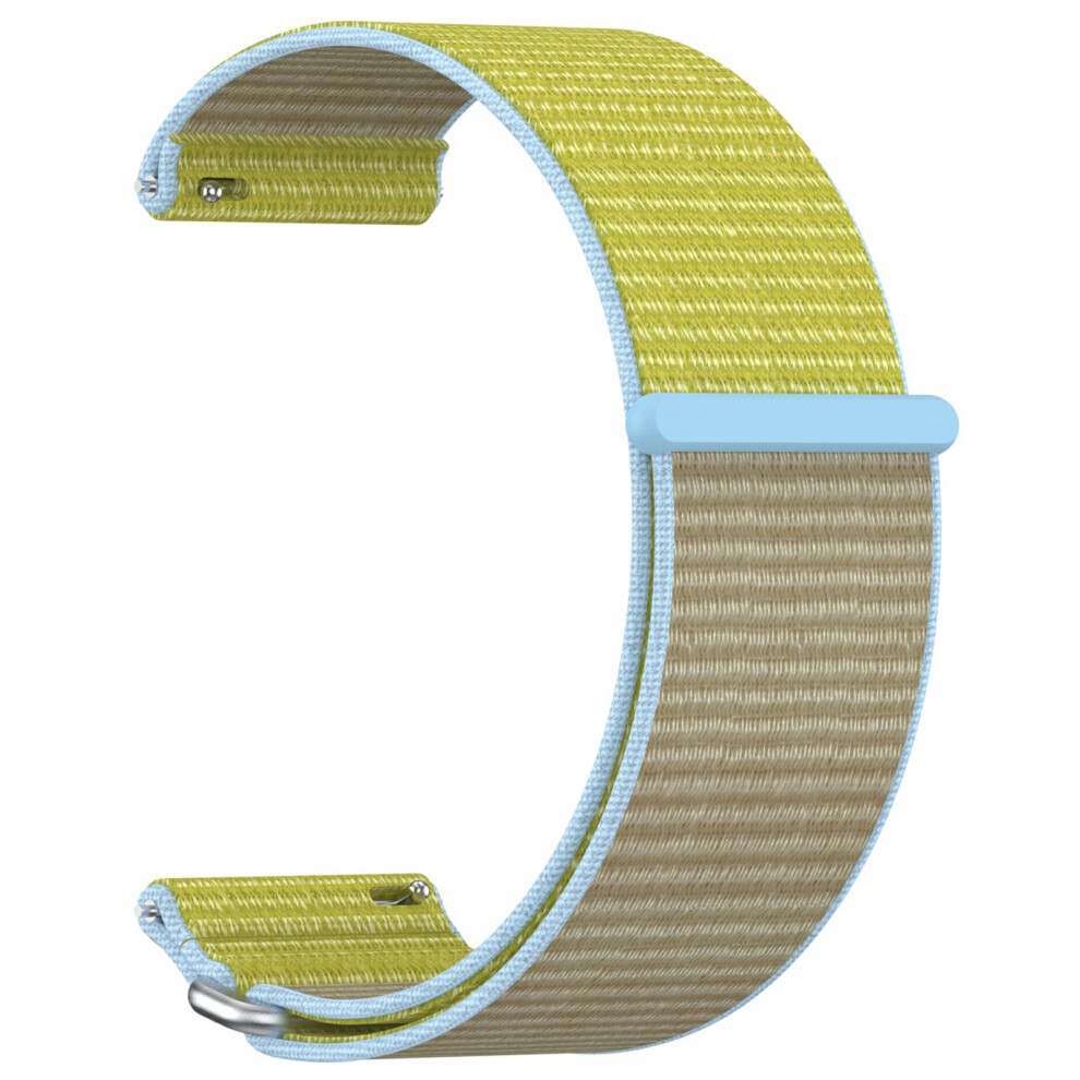 (Camel) For Garmin Venu X1 Wrist Strap Magic Tape Nylon Loop Watch Band With Metal Ring 6914285296420