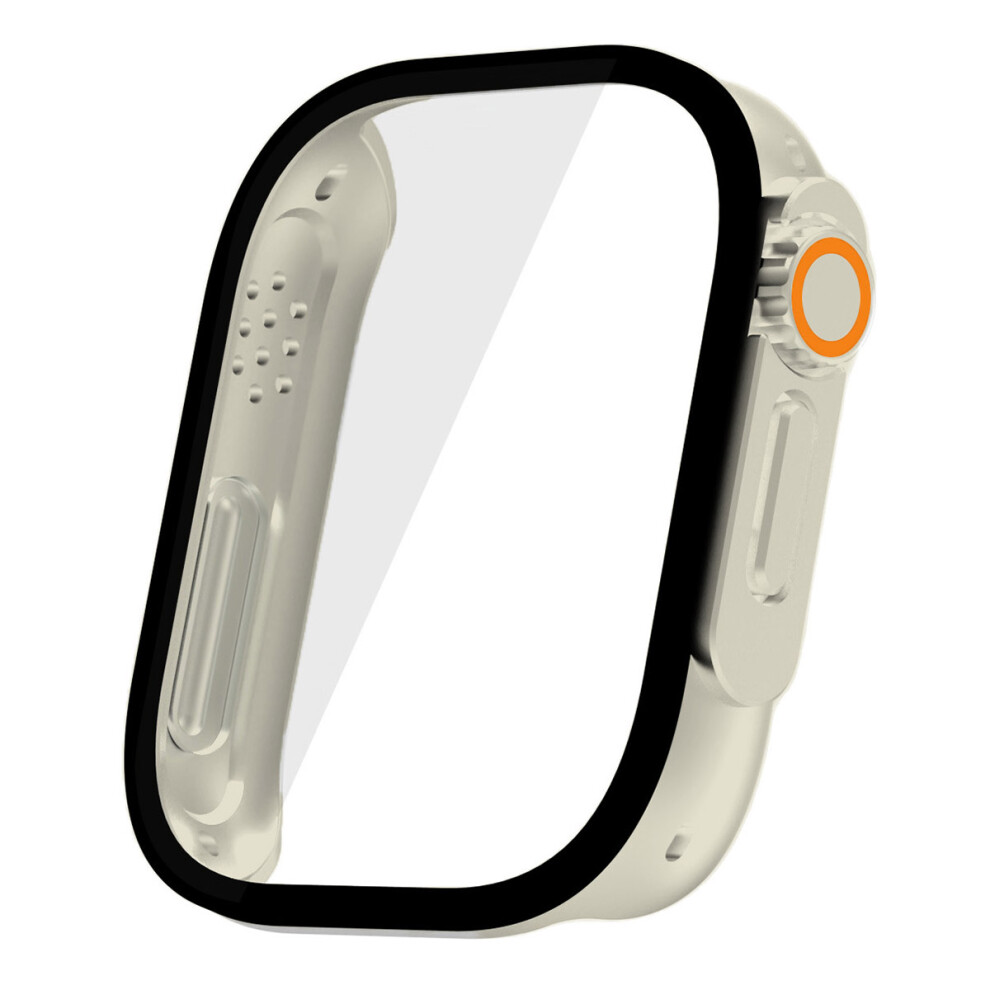 ( White) For Xiaomi Redmi Watch 5 Lite Pc Frame Watch Case With Tempered Glass Screen Film Ivory/White 6914285853005