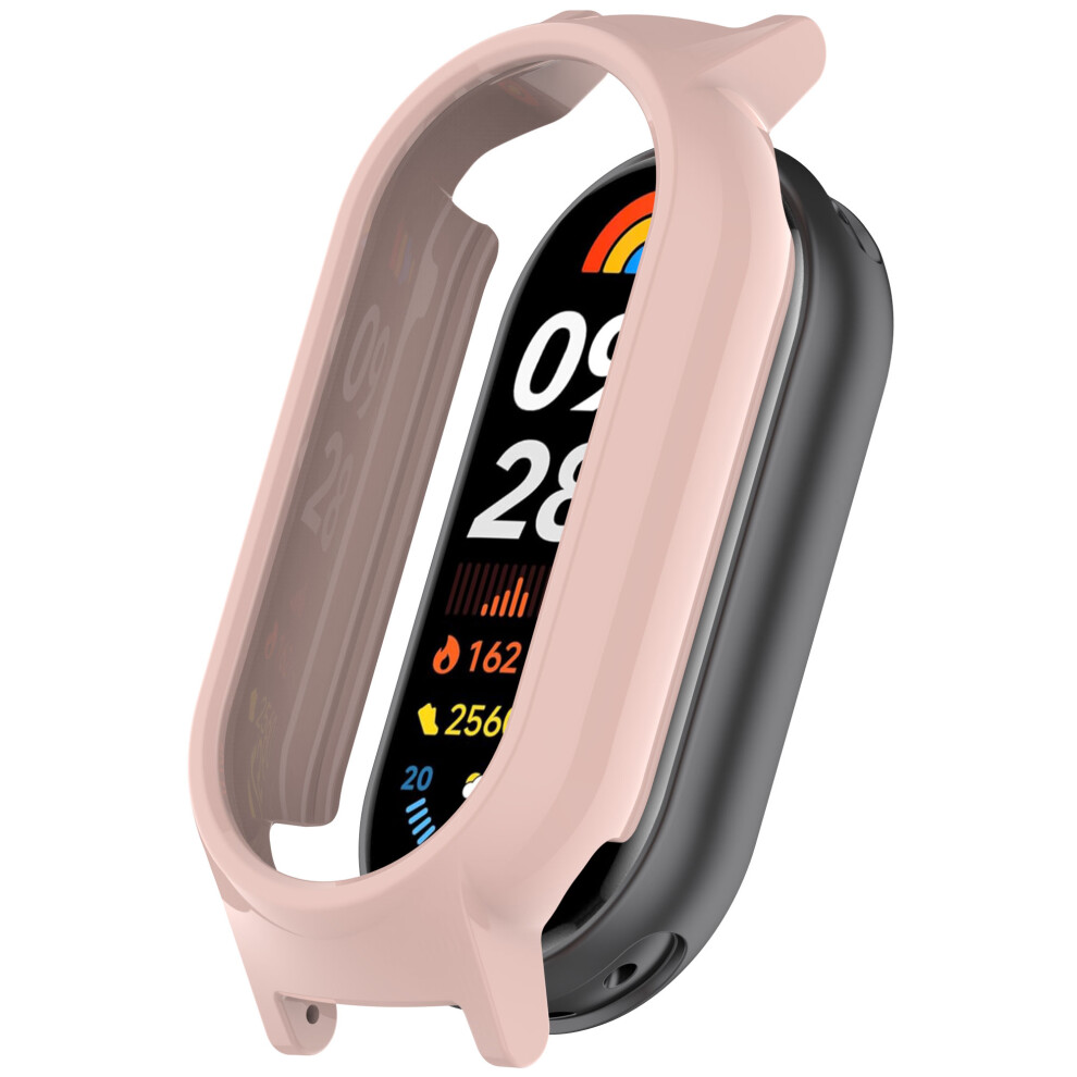 (Pink) For Xiaomi Smart Band 9 Nfc / 9 Hollow Out Watch Case 12Mm Lug Pc Protective Frame Pink 6914288025034