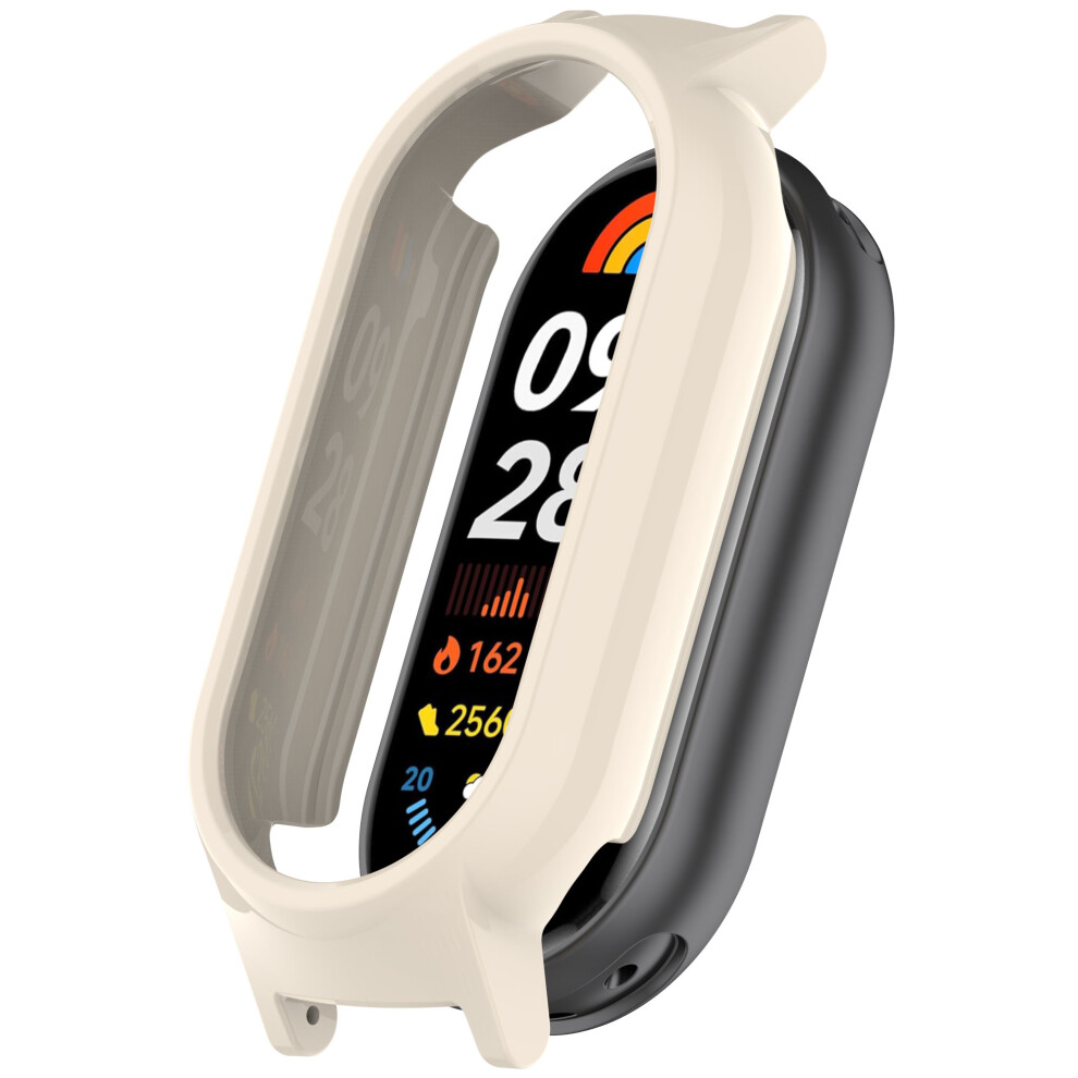(Antique ) For Xiaomi Smart Band 9 Nfc / 9 Hollow Out Watch Case 12Mm Lug Pc Protective Frame White 6914284436988