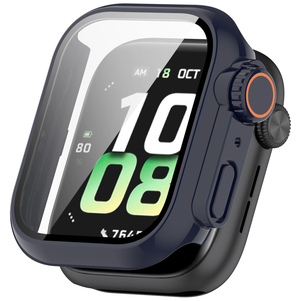 ( Blue) For Honor Watch 5 Case Hard Pc All-Around Watch Cover With Tempered Glass Film Dark/Blue 6914281346693