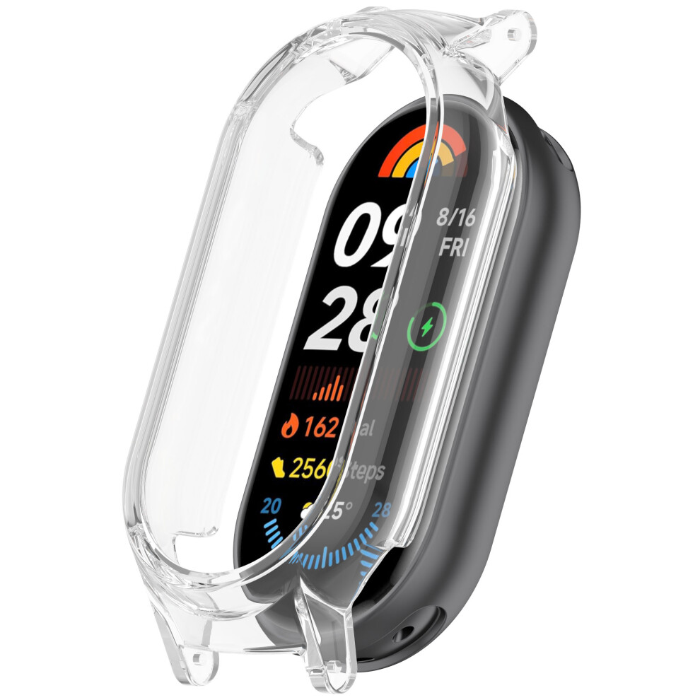 (Transparent) For Xiaomi Smart Band 9 Nfc / 9 Hollow Out Watch Case 12Mm Lug Pc Protective Frame 6914284719852