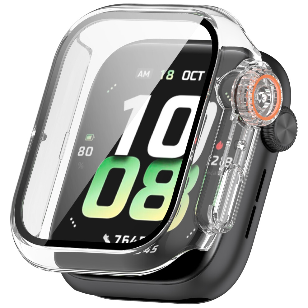 (Transparent) For Honor Watch 5 Case Hard Pc All-Around Watch Cover With Tempered Glass Film 6914284399719