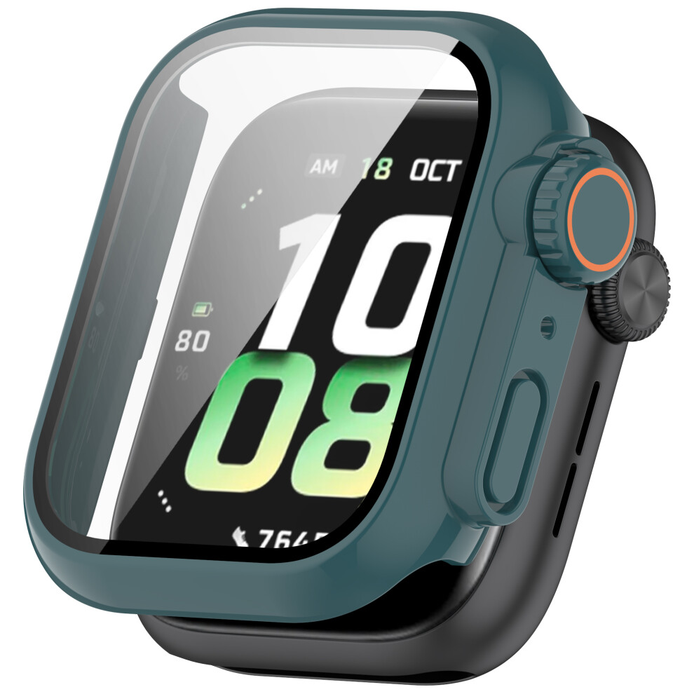 (Green) For Honor Watch 5 Case Hard Pc All-Around Watch Cover With Tempered Glass Film Green 6914289683141