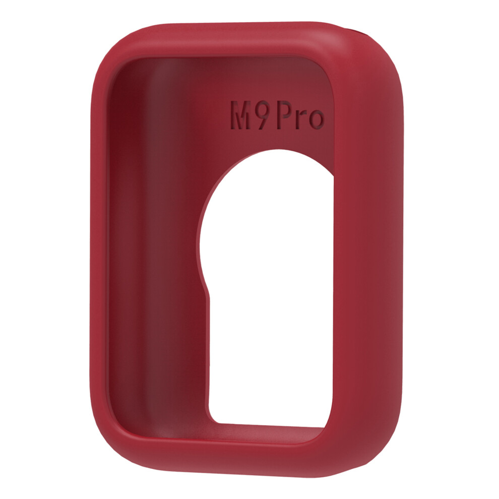 (Wine ) For Xiaomi Smart Band 9 Pro Watch Case Soft Silicone Hollow Watch Frame Cover Red 6914288897860