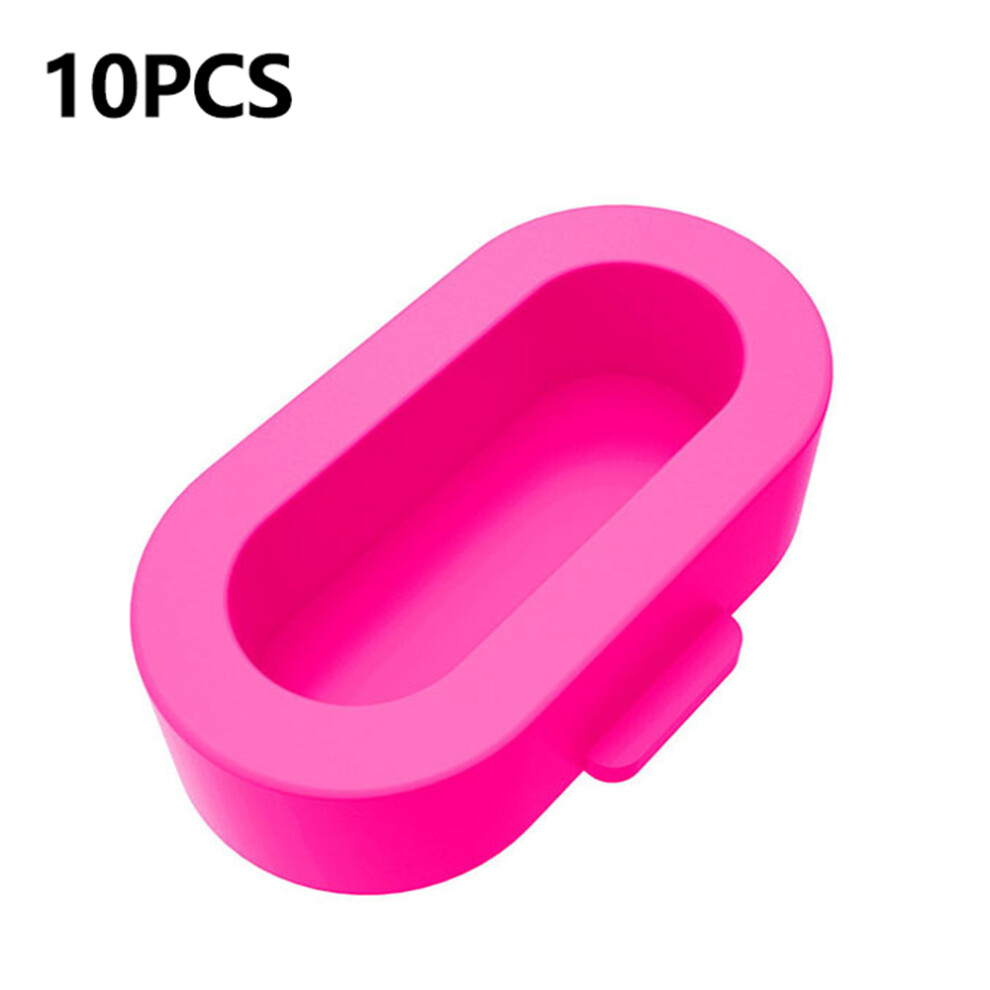 (Pink) 10Pcs For Garmin Watch Charging Port Dust Plugs Silicone Protective Covers Pink 6914289595192