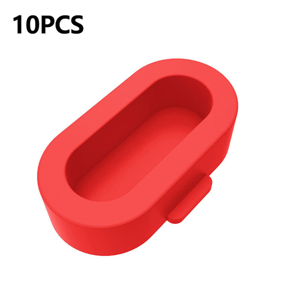 (Red) 10Pcs For Garmin Watch Charging Port Dust Plugs Silicone Protective Covers Red 6914281231395