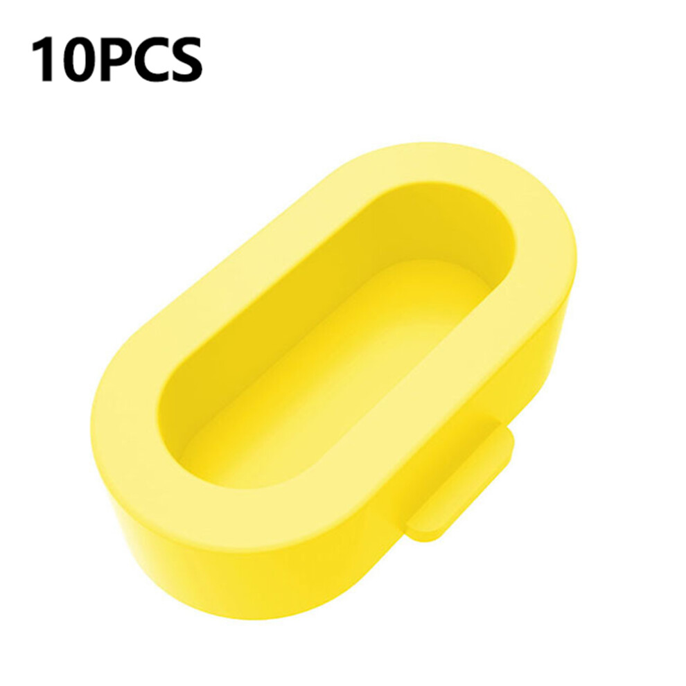 (Yellow) 10Pcs For Garmin Watch Charging Port Dust Plugs Silicone Protective Covers Yellow 6914287626447