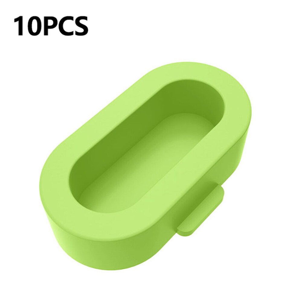 (Green) 10Pcs For Garmin Watch Charging Port Dust Plugs Silicone Protective Covers Green 6914284055295