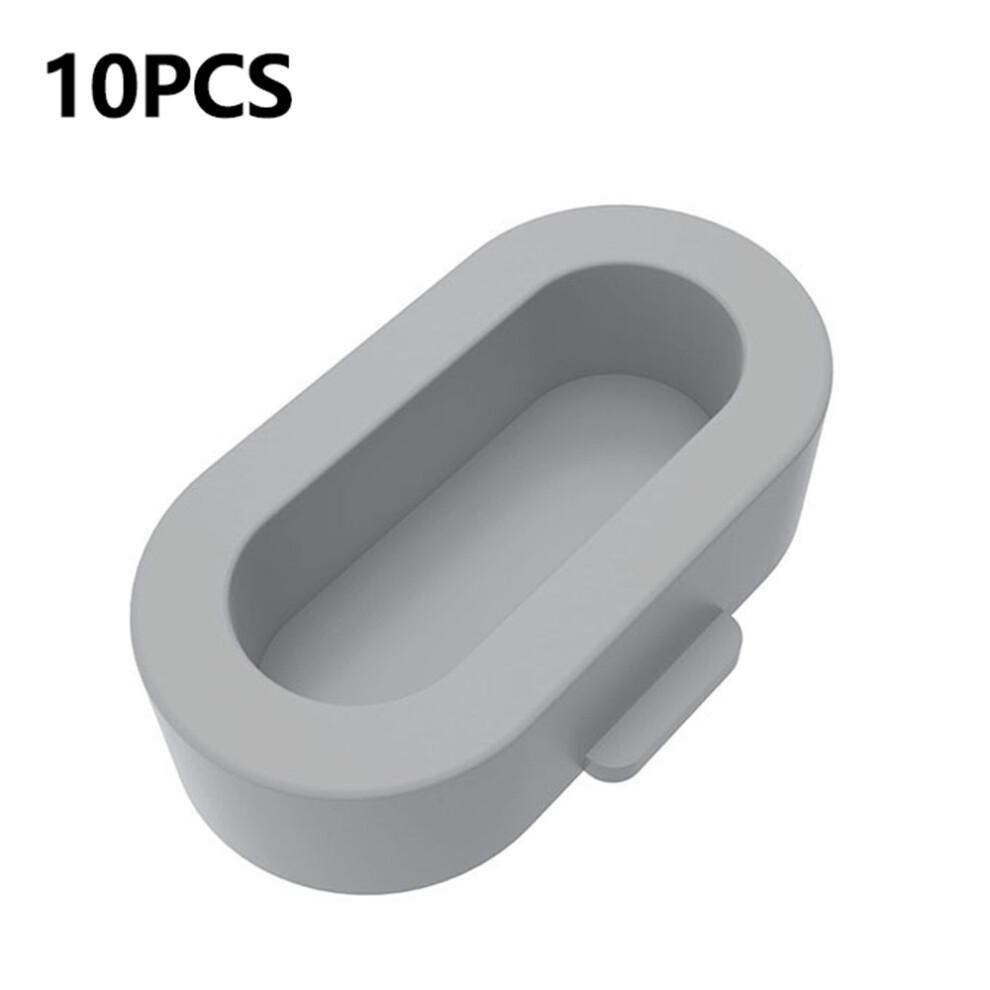 (Grey) 10Pcs For Garmin Watch Charging Port Dust Plugs Silicone Protective Covers Grey 6914282561309