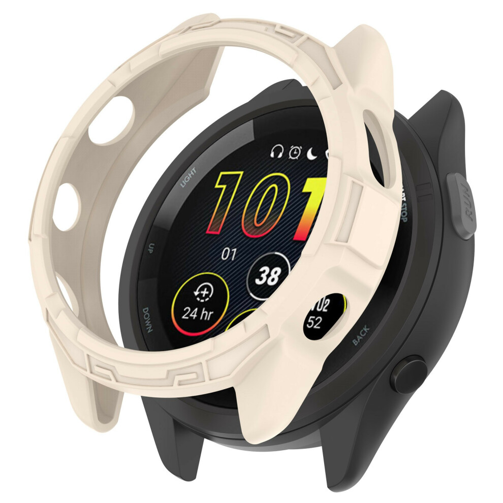 (Starlight) For Garmin Forerunner 265S Watch Case Hollow Armor Quick Release Soft Tpu Watch Cover 6914282214281