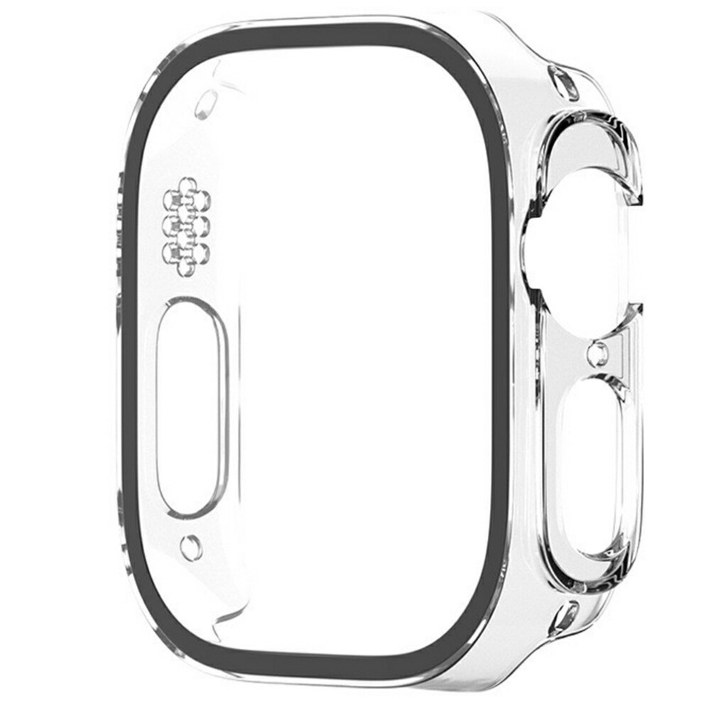 (Transparent) For Apple Watch Ultra 3 / Ultra 2 / Ultra 49Mm Protective Case Hard Pc Watch Cover With Tempered Glass Film 6914281812938